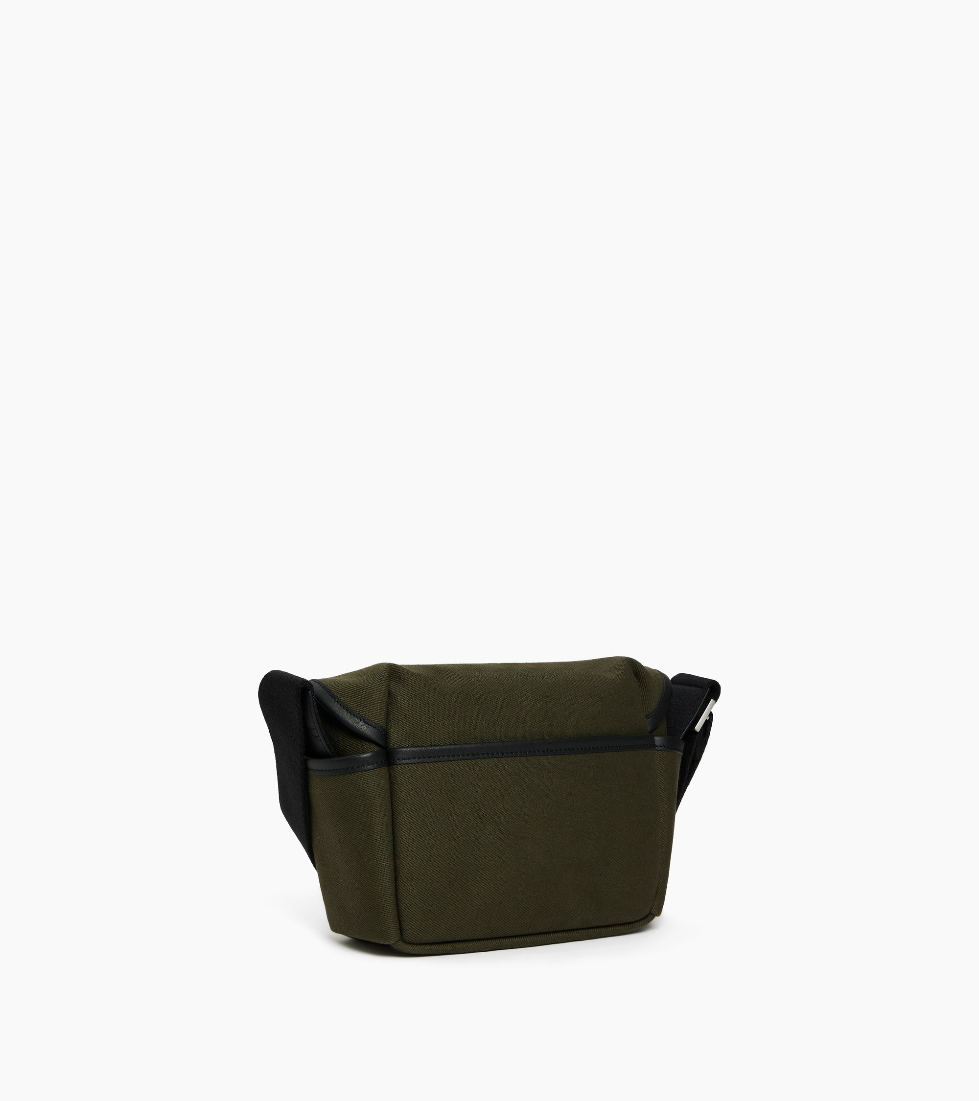 Solveig small shoulder bag in cotton canvas and smooth leather