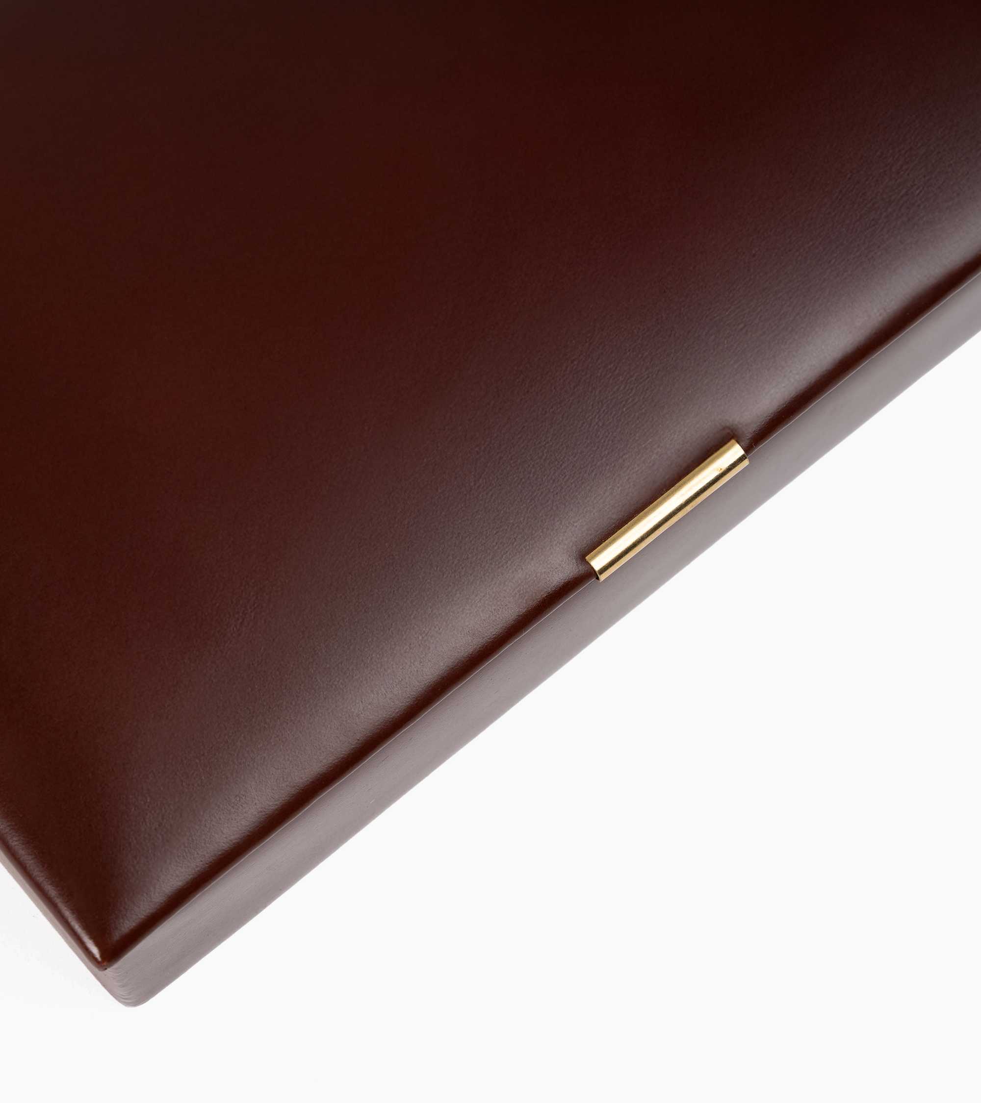 Small leather bridge game case